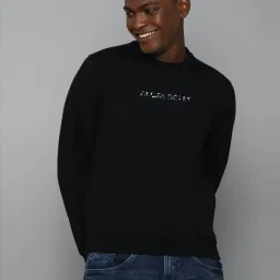 Allen Solly Black Cotton Regular Fit SweatShirt image 1