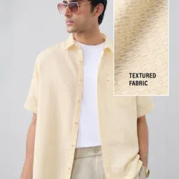 The Souled Store Off White Cotton Solid Regular Fit Shirt-image-78