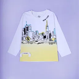 KiddoPanti Boys Graphic Printed Round Neck Regular Sleeves Pure Cotton Relaxed Fit T-shirt-picture-15