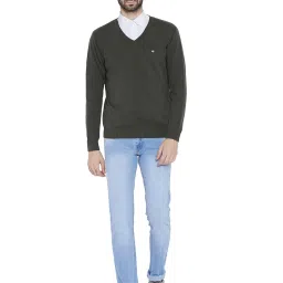 Duke Dark Olive Regular Fit Sweater image 5