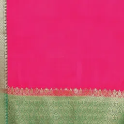 Banarasi Silk Works Pink Woven Saree With Unstitched Blouse image 4