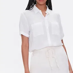 Forever 21 Cream Regular Fit Shorts image 4