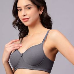 Calcados Striped Full Coverage Lightly Padded Cotton Everyday Bra-picture-49