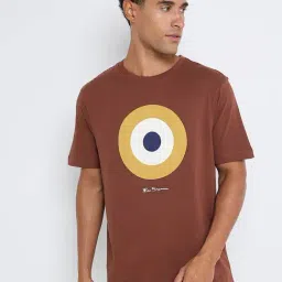 Ben Sherman Brown Signature Target Logo Print Regular Fit T-Shirt-picture-29