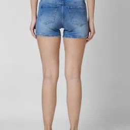 Spykar Blue Regular Fit Shorts image 2