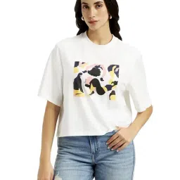 Levi's White Cotton Relaxed Fit Graphic Top-picture-17