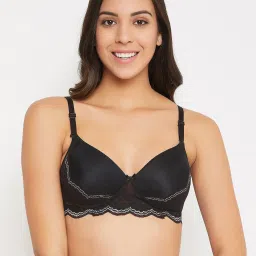 Clovia Black Non Wired Padded Full Coverage Bra image 1