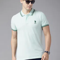 U.S. Polo Assn. Applique Detail Polo Collar Pure Cotton Slim Fit T-shirt-picture-13