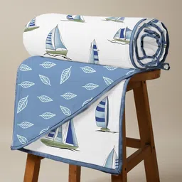 URBAN SPACE Blue & White AC Room Dohar-picture-32