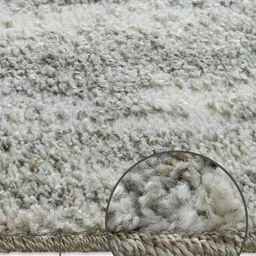 OBSESSIONS Cream-Colored & Brown Abstract Water-Repellant Ecological Bedside Runner image 4