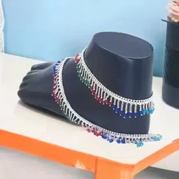 AamNa Enterprises Silver-Plated Anklet image 3