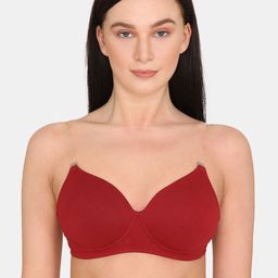 Zivame Red T-shirt Bra Half Coverage Lightly Padded ZI10ISCORE00RED-picture-15