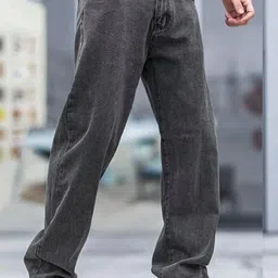 AngelFab Men Relaxed Fit High-Rise Light Fade Stretchable Jeans-picture-12