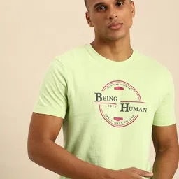 Being Human Brand Logo Printed Pure Cotton Casual T-shirt-picture-18