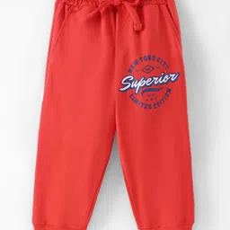 Taeko Looper Knit Full Length Lounge Pant with Text Print - Red-picture-17