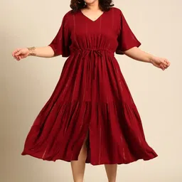 The Pink Moon Bell Sleeve Fit & Flare Maxi Dress-picture-36