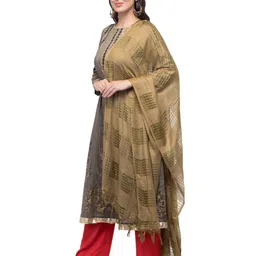 A R SILK DUPATTA HUB Checked Dupatta image 3