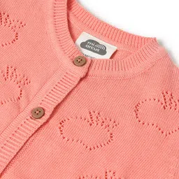 Mi Arcus  Cotton Full Sleeves All Over Apple Design Knitted Sweater Peach image 5