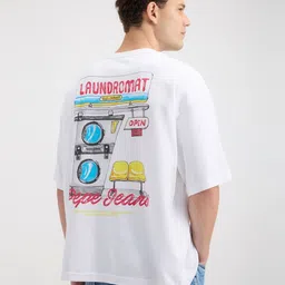 Pepe Jeans Men Printed Pure Cotton Applique T-shirt image 1
