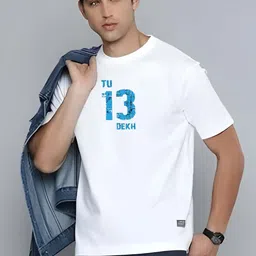KAIDO Men Typography Printed Round Neck Cotton T-shirt-picture-27