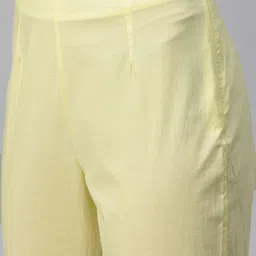 Biba Women Beige Pure Cotton Printed Layered Kurta with Trousers & Dupatta image 4