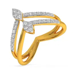 Kisna Diamond & Gold Jewellery Maggie 14k (585) Diamond & Gold Ring For Women-picture-20