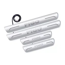 Auto Pearl Car Door Foot Step Led Sill/Scuff Plates Mirror Finish Silver Compatible For Ford Figo T1 (2010-2012), LEDSillPLATE_Sil_FigoT1_2010_12 (Set of 4) image 3