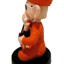 Techpro Orange And Brown Lord Ganesh Ji Religious Idol Showpiece image 3