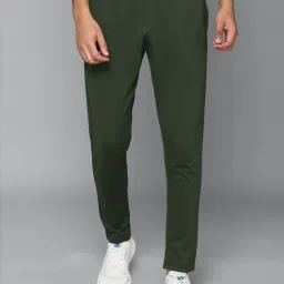 Allen Solly Olive Cotton Regular Fit Joggers image 1
