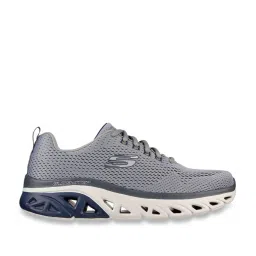 Skechers Men's GLIDE-STEP SPORT - WAVE HEAT Grey Navy Casual Lace Up Shoe image 1