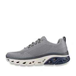 Skechers Men's GLIDE-STEP SPORT - WAVE HEAT Grey Navy Casual Lace Up Shoe image 3