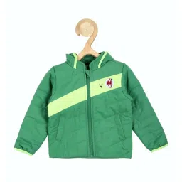 Allen Solly Junior Green Color Block Full Sleeves Jacket image 1