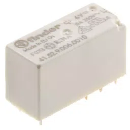 Finder PCB Mount Power Relay 6 V DC Coil 8 A Switching Current DPDT, 41.52.9.006.0010-image-56