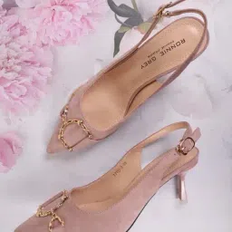 Ronnie Grey Women's Pink Back Strap Stilettos-picture-30