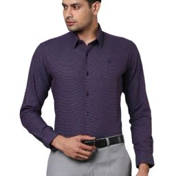 Raymond Purple Slim Fit Check Shirt-picture-8