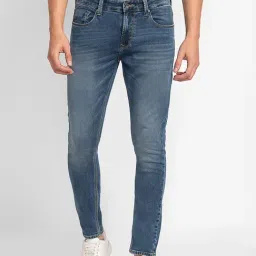 Spykar Blue Cotton Slim Fit Jeans-image-49