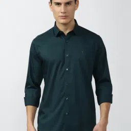 V Dot Green Slim Fit Shirt-picture-16