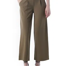 ONLY Women Straight Fit Mid-Rise Pleated Trousers-image-22
