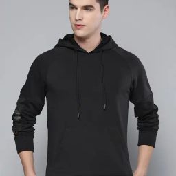 ALCIS Black Regular Fit Printed Hooded Sweatshirt-picture-11