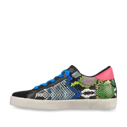 Skechers Women's DIAMOND STARZ - SLITHERING Black Multi Lifestyle Lace Up Shoe image 3