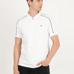 Wrangler Bright White Cotton Regular Fit Polo T-Shirt-image-16