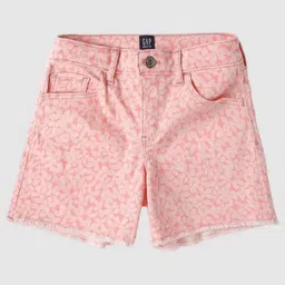 GAP Girls Mid-Rise Floral-Printed Denim Shorts-image-11