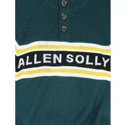 Allen Solly Junior Green & Yellow Printed Full Sleeves Sweater image 3
