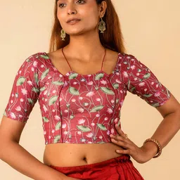 Bindigasm's Advi Printed Stretchable Saree Blouse-picture-8