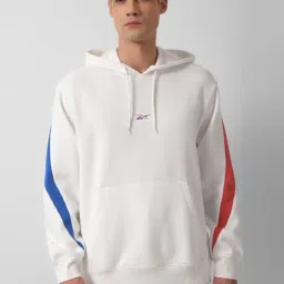 Reebok White Regular Fit Graphic Print Hooded Sweatshirt-image-38