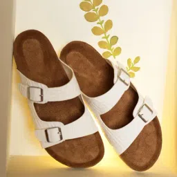 Mozafia Women's White Slides-image-55