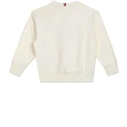 Tommy Hilfiger Kids Ivory Petal Logo Regular Fit Sweatshirt image 2