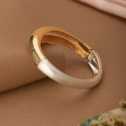 Aatmana Silver-Toned & Gold-Toned Brass Handcrafted Bracelet-image-21