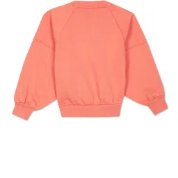 Tommy Hilfiger Kids Peach Dusk Logo Regular Fit Sweatshirt image 2