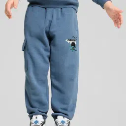 Puma Boys Blue Cotton Printed Cargo Pants-image-56